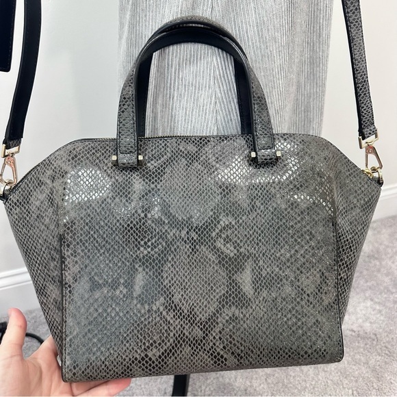 Kate Spade Parliament Square Exotic Savannah Satchel Bag In Snakeskin - Picture 4 of 16